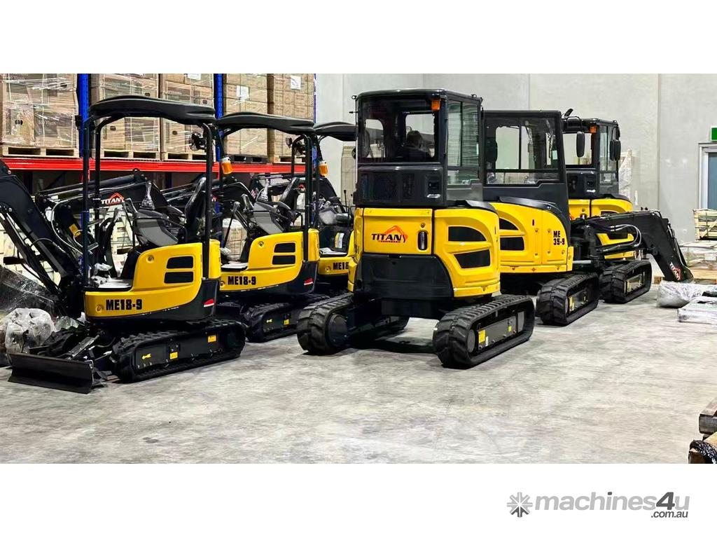 Titan machines lined up in warehouse