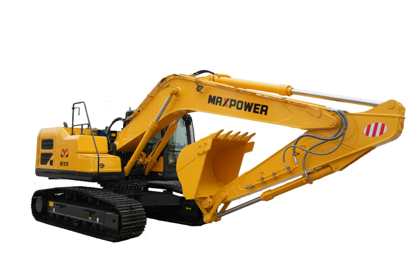 ME215 excavator side view for custom equipment orders