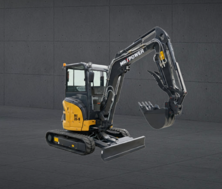 ME35.9 compact excavator angle view