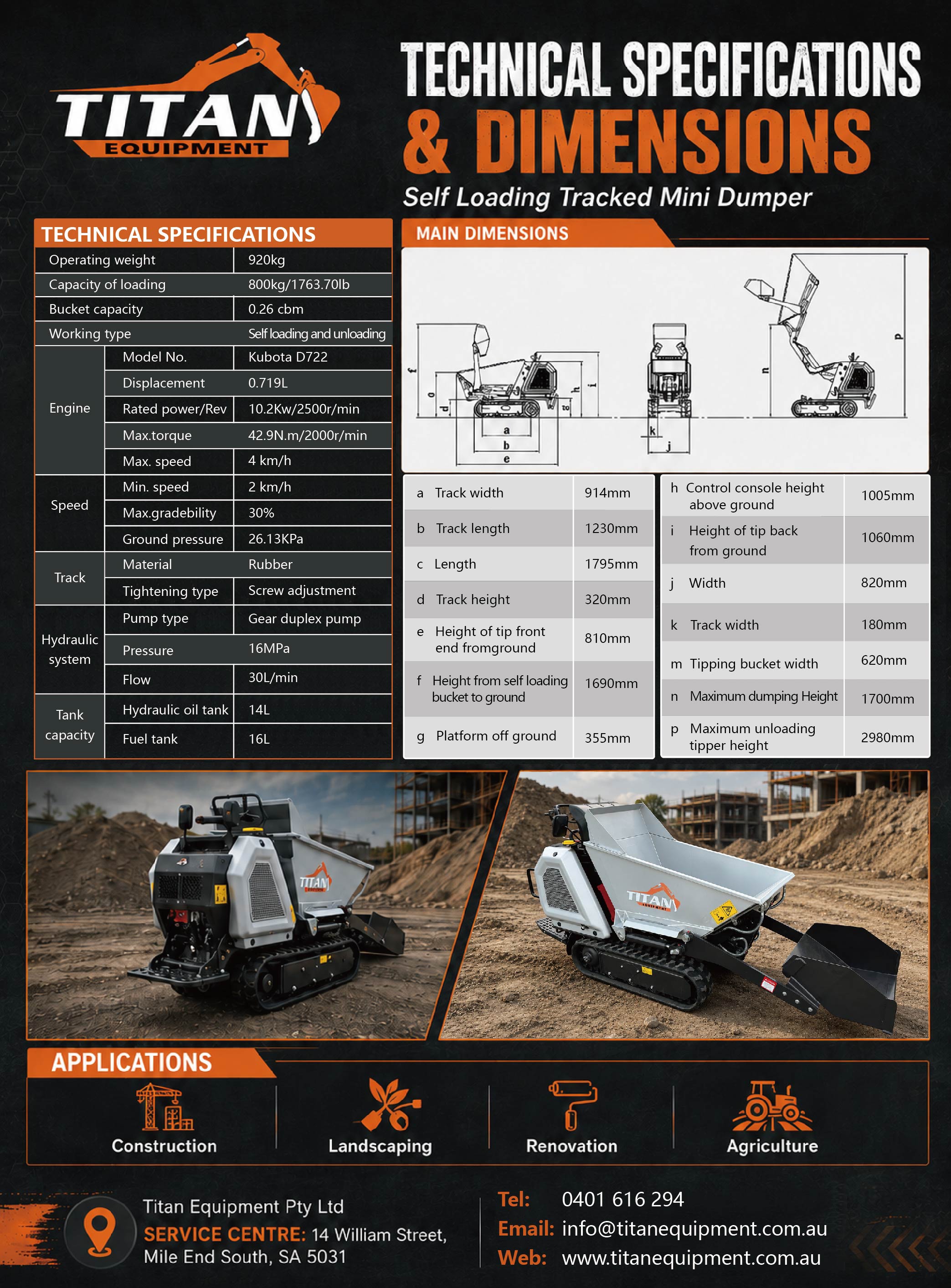 Titan XN800 mini dumper sample machine